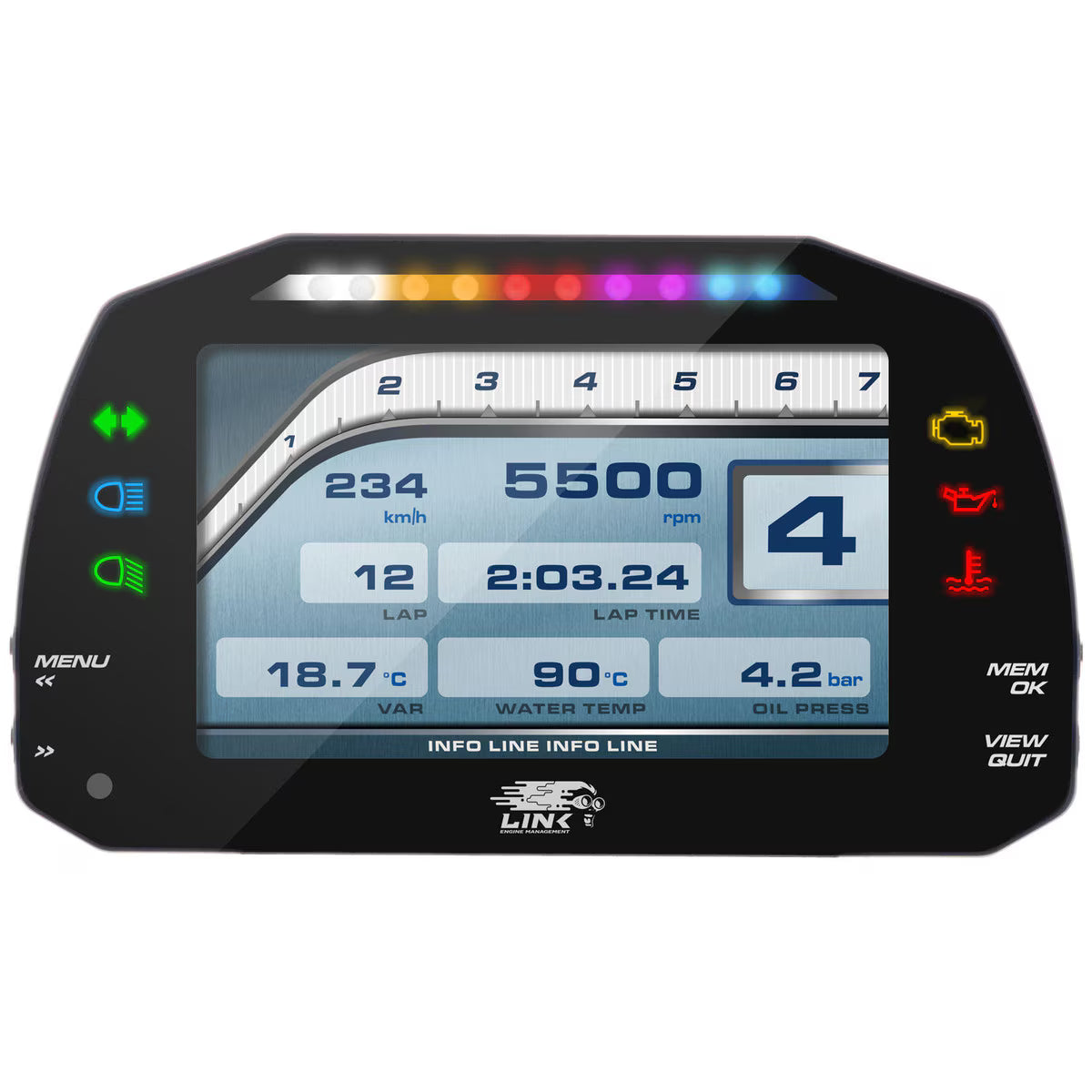 Link ECU MXS Strada 5 INCH dash (street)