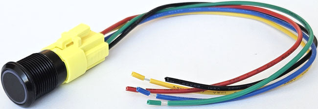 12V LED Metal Switch Black